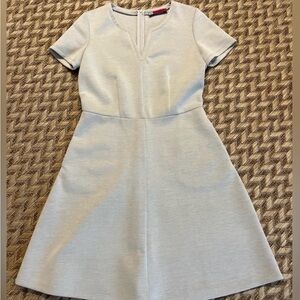 Weekend Max Mara Light Gray Asymmetrical Fit and Flare Dress